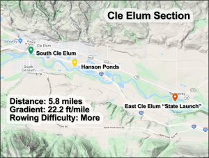 Yakima river access map Cle Elum Section